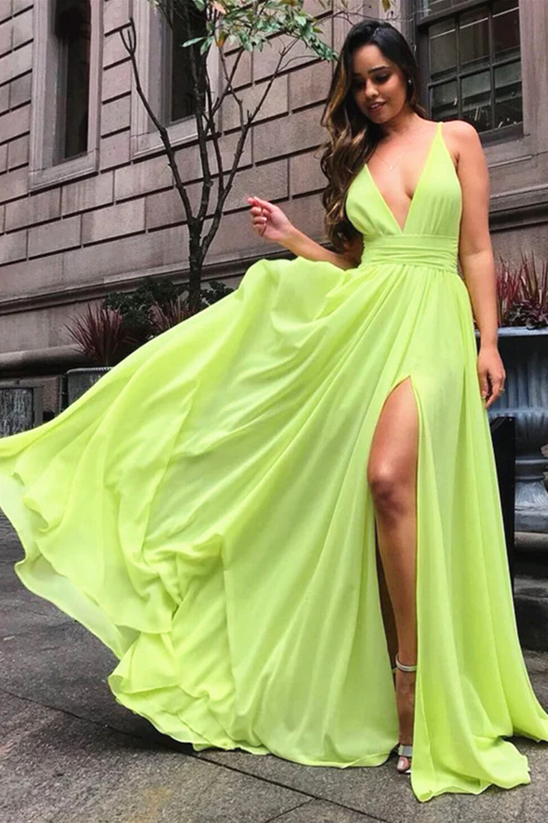 Charming V-Neck A-Line Prom Dresses,Long Prom Dresses,Cheap Prom Dresses   cg12422 main image 1