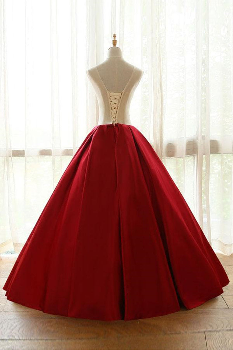 Burgundy Floral Long Prom Dresses, Wine Red Long Flower Formal Evening   Eip Collection
