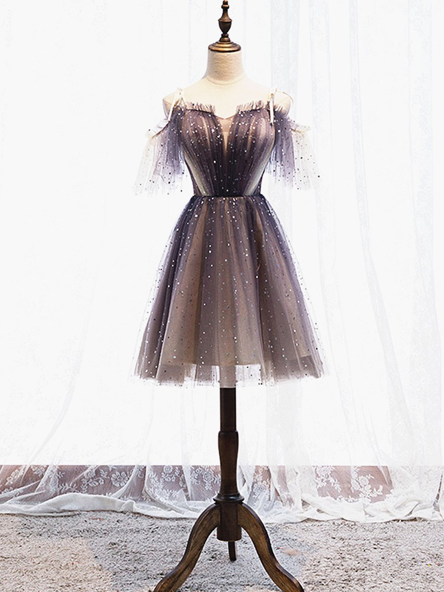 Off the Shoulder Deep Purple Short Prom Dresses, Off the Shoulder Shor Eip Collection Off the Shoulder Deep Purple Short Prom Dresses, Off the Shoulder Shor Eip Collection