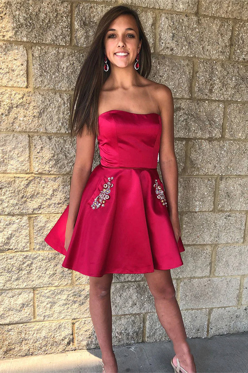 Short Burgundy Prom Dresses, Short Burgundy Formal Homecoming Dresses  Eip  Collection