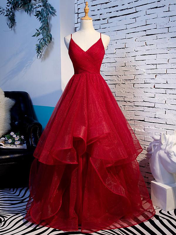 formal dresses wine red V Neck Burgundy Prom Dresses, Wine Red V Neck Formal Evening Dresses – Eip  Collection