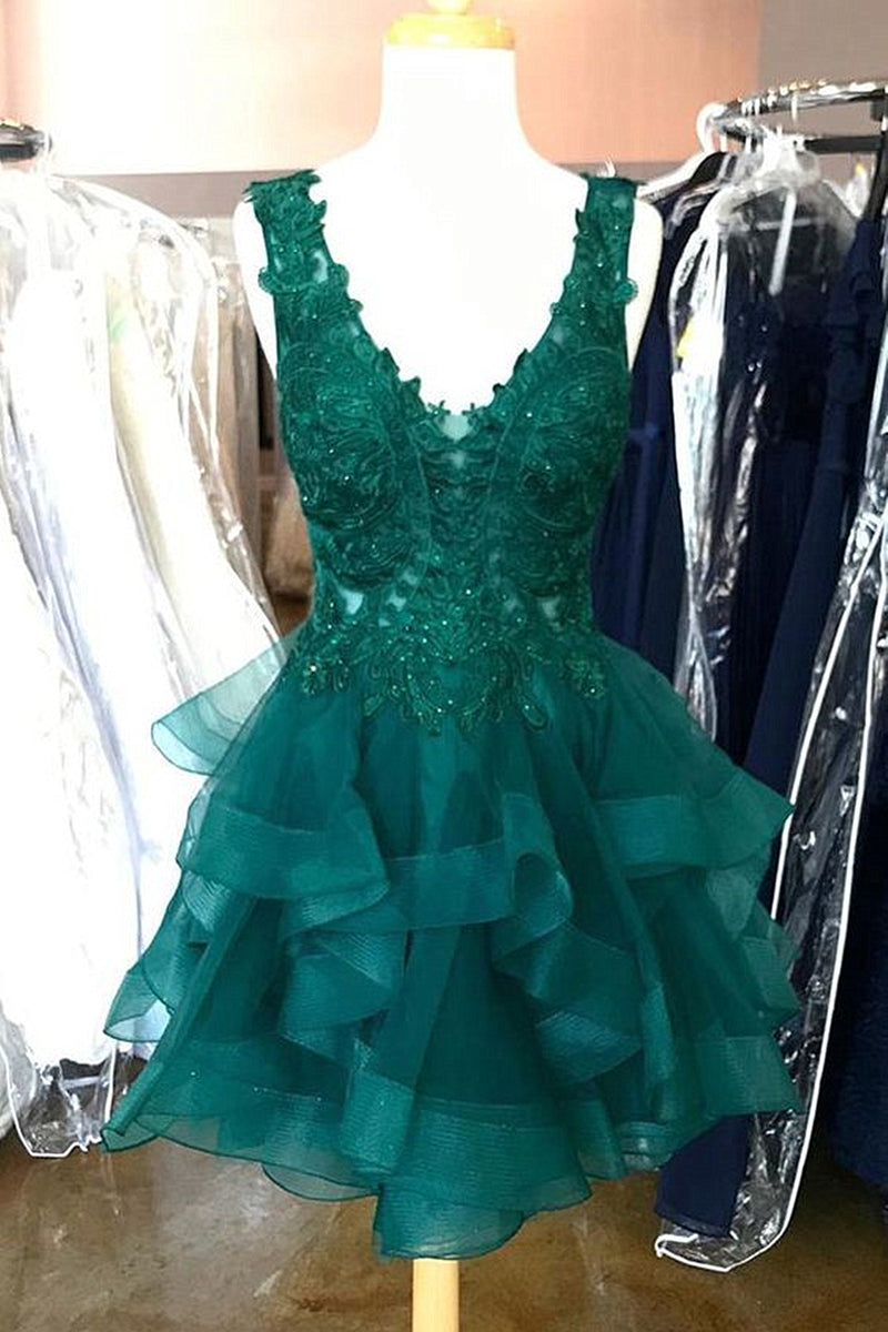 Short Green Prom Dresses, Short Green Graduation Homecoming Dresses