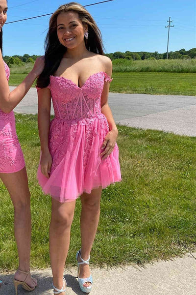 A Line V Neck Short Royal Blue Pink Green Lace Prom Dresses, Short Royal Blue Pink Green Lace Formal Homecoming Dresses