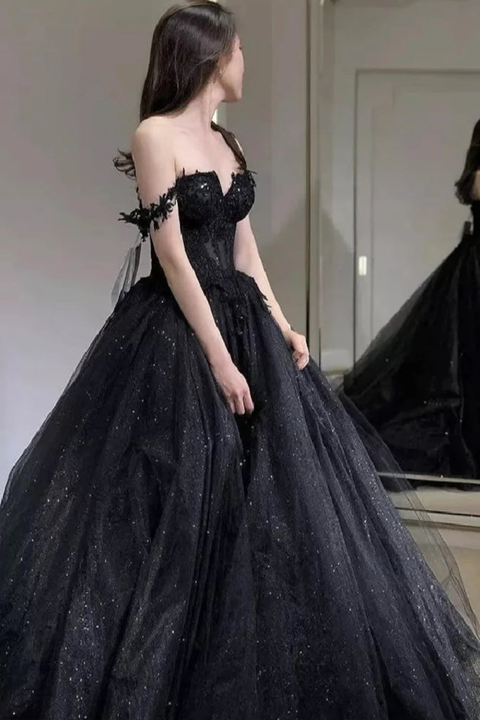 Gothic Black Full Ballgown With High Neck Veil Wedding Dress Bridal Gown  With Long Train Sleeveless Sweetheart Strapless - Etsy