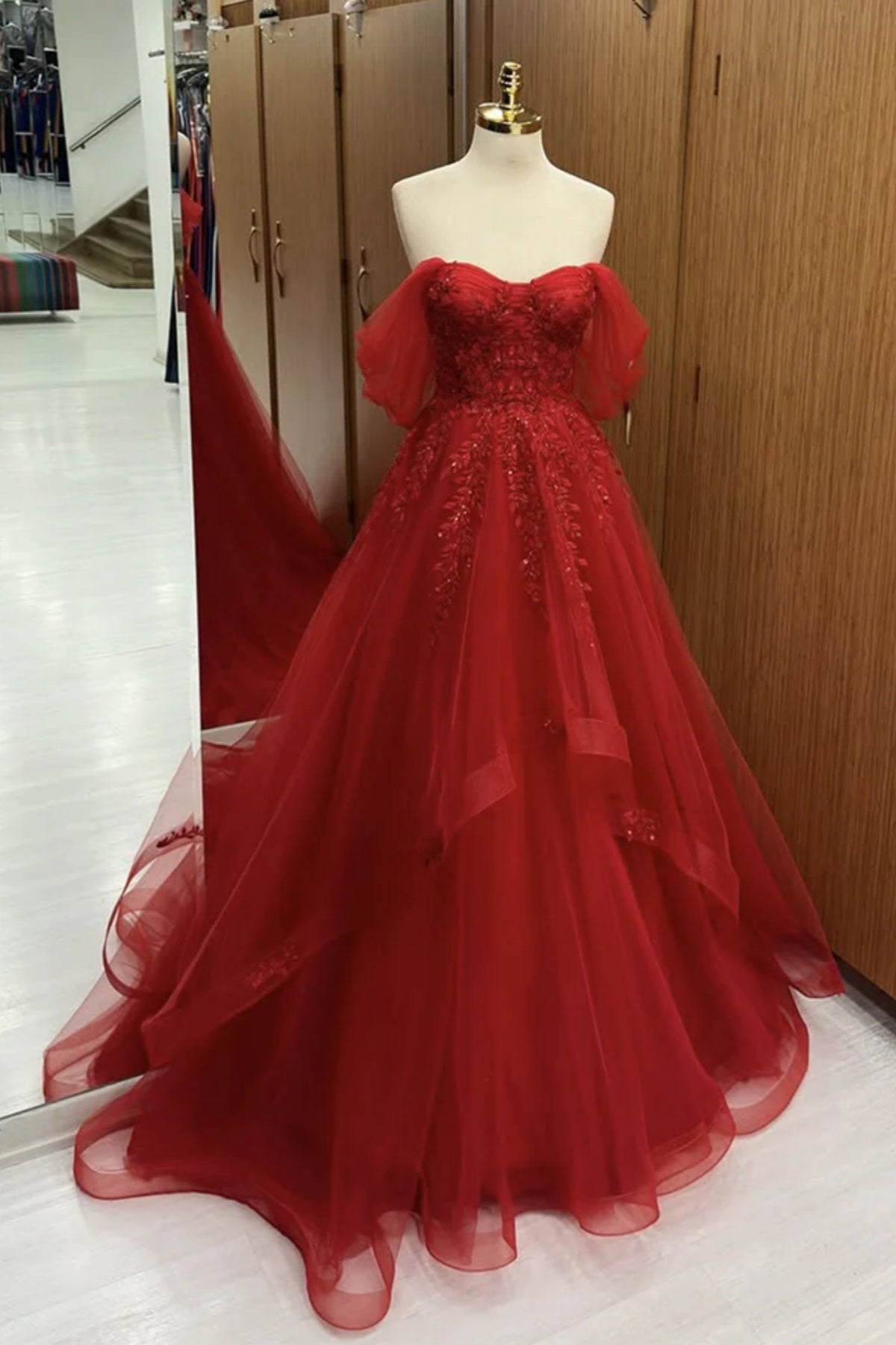 wine red lace prom dress Sexy Sheath Deep V-neckline Slit Wine Red Lace Prom Dress