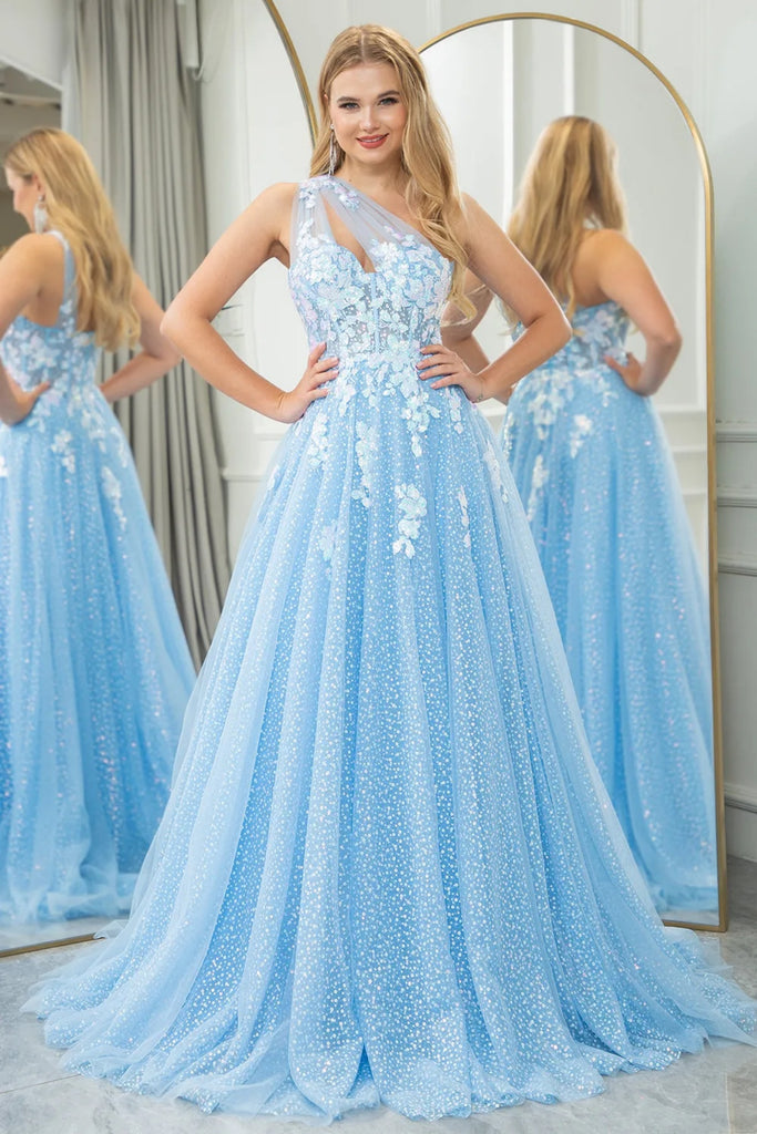 blue lace one shoulder dress One Shoulder Dark Navy Blue Long Lace Prom Dresses, One Shoulder Dark Navy Blue Lace Formal Dresses, Custom Size / Custom Color / With Rush+$19.99