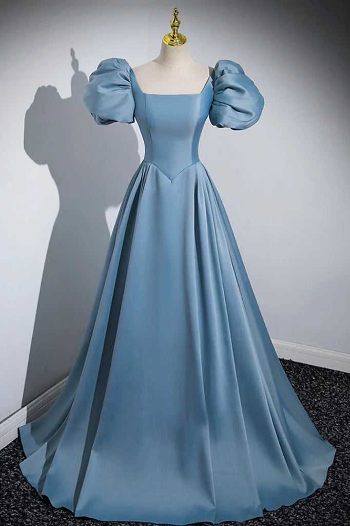 Short Blue Satin Long Prom Dresses, Short Blue Satin Long Formal Eveni Eip Collection Short Blue Satin Long Prom Dresses, Short Blue Satin Long Formal Eveni Eip Collection