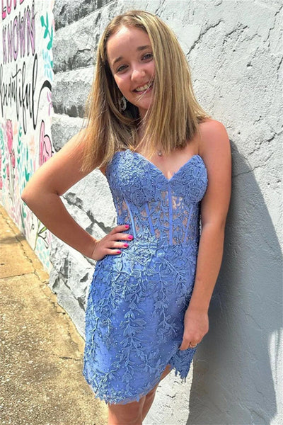 Short Mint Green Pink Blue Lace Prom Dresses, Pink Mint Blue Lace Formal Graduation Dresses