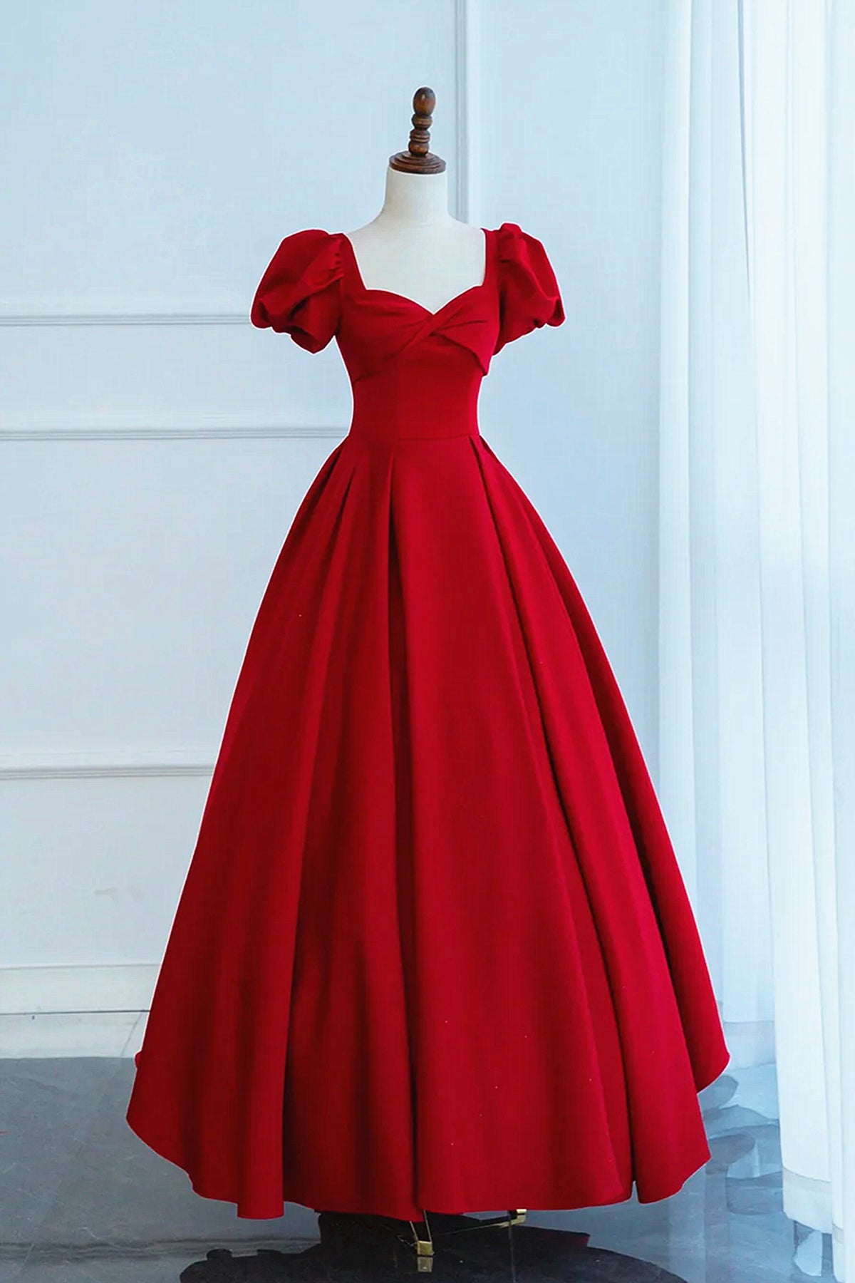 Short Sleeves Dark Red Long Prom Dresses, Dark Red Long Formal Evening Eip Collection Short Sleeves Dark Red Long Prom Dresses, Dark Red Long Formal Evening Eip Collection