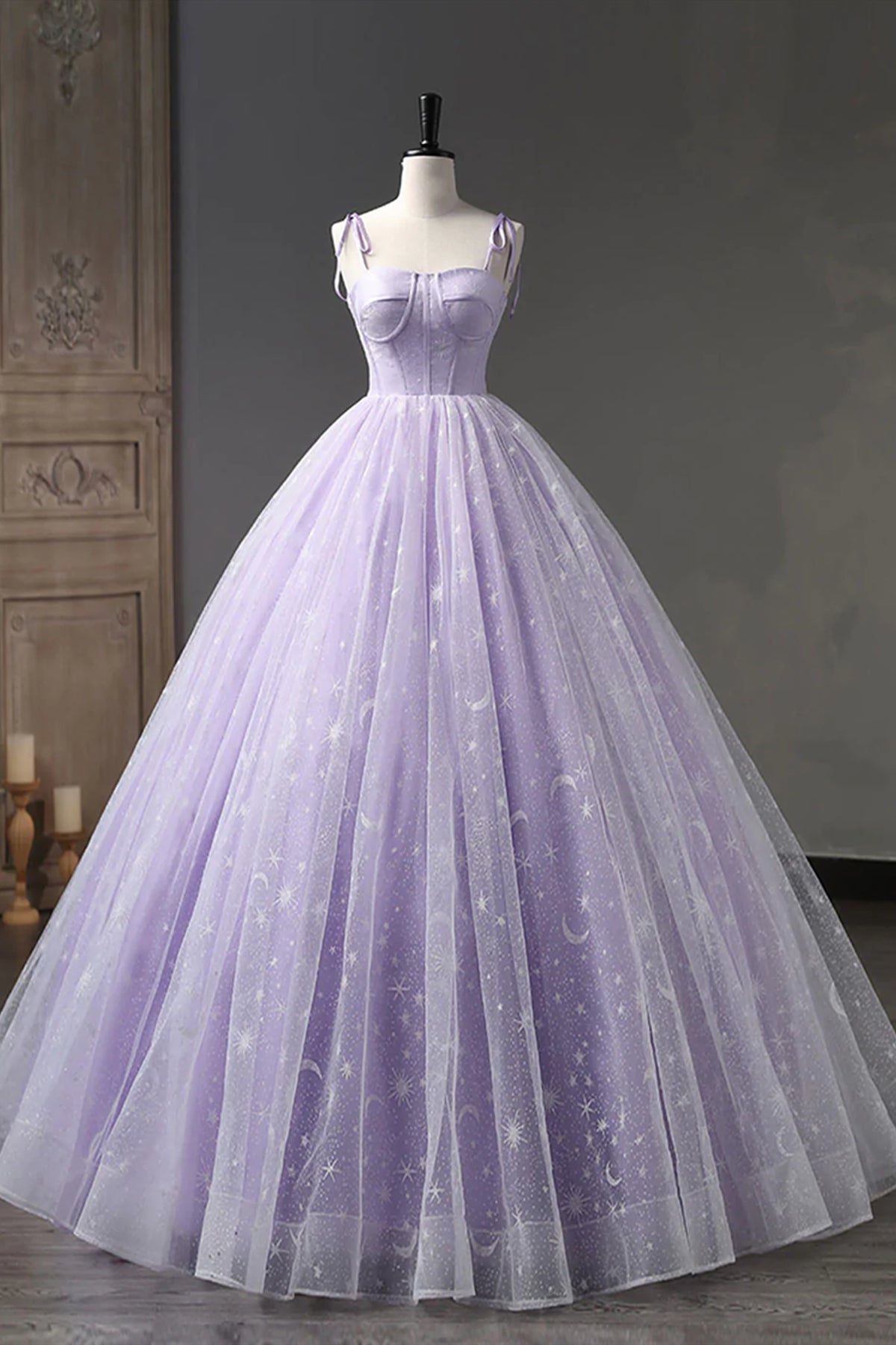 A Line Purple Tulle Long Prom Dresses, Purple Long Formal Evening Dres – Eip Collection A Line Purple Tulle Long Prom Dresses, Purple Long Formal Evening Dres – Eip Collection
