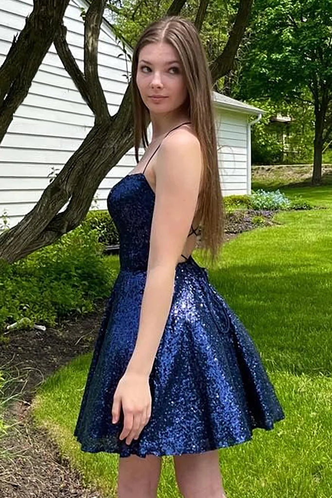 Backless Short Navy Blue Prom Dresses, Open Back Short Blue Formal Hom Eip Collection Backless Short Navy Blue Prom Dresses, Open Back Short Blue Formal Hom Eip Collection