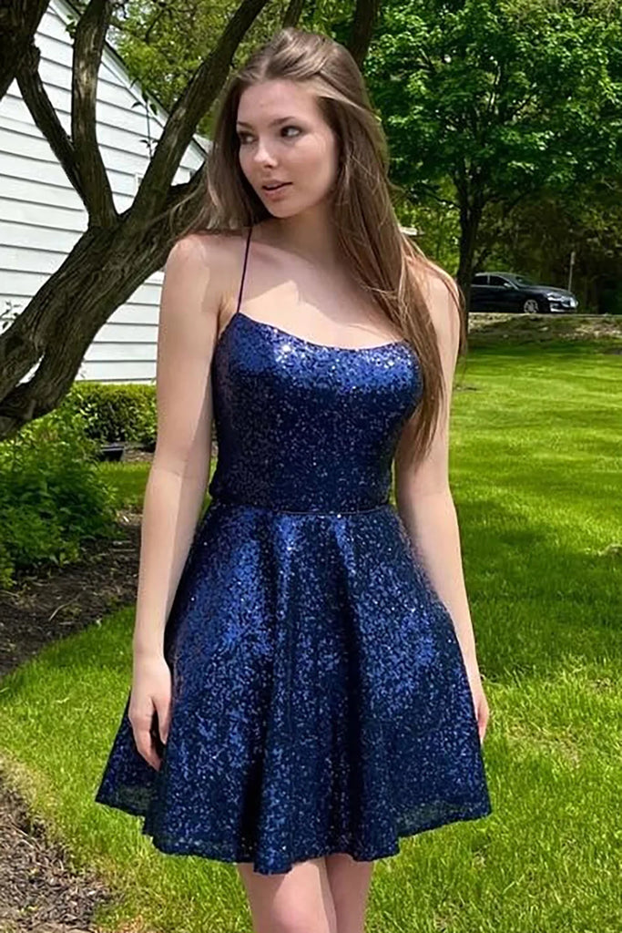 Navy blue sale hoco dress