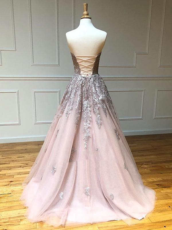 Long Lace Prom Dresses with Corset Back, Long Lace Formal Evening Grad –  Eip Collection