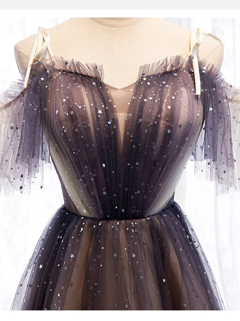 black and purple homecoming dresses Halter High Neck Purple Homecoming Dresses with Beaded Bodice Tulle Skirt,apd1557 main image 0