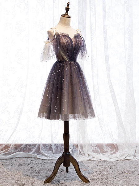 Off the Shoulder Deep Purple Short Prom Dresses, Off the Shoulder Short Purple Formal Homecoming Graduation Cocktail Dresses
