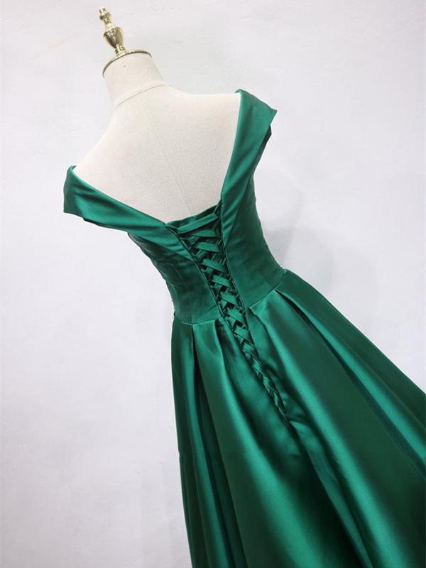 Off the Shoulder Green Long Prom Dress with Corset Back, Off Shoulder Eip Collection Off the Shoulder Green Long Prom Dress with Corset Back, Off Shoulder Eip Collection