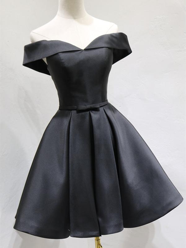 Off the Shoulder Short Black Prom Dresses, Little Black Formal Graduat Eip Collection Off the Shoulder Short Black Prom Dresses, Little Black Formal Graduat Eip Collection