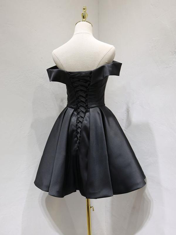 blue dress for baby girl Off the Shoulder Short Black Prom Dresses, Little Black Formal Graduat –  Eip Collection