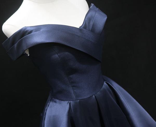 Off the Shoulder Short Navy Blue Prom Dresses, Short Navy Blue Formal Eip Collection Off the Shoulder Short Navy Blue Prom Dresses, Short Navy Blue Formal Eip Collection