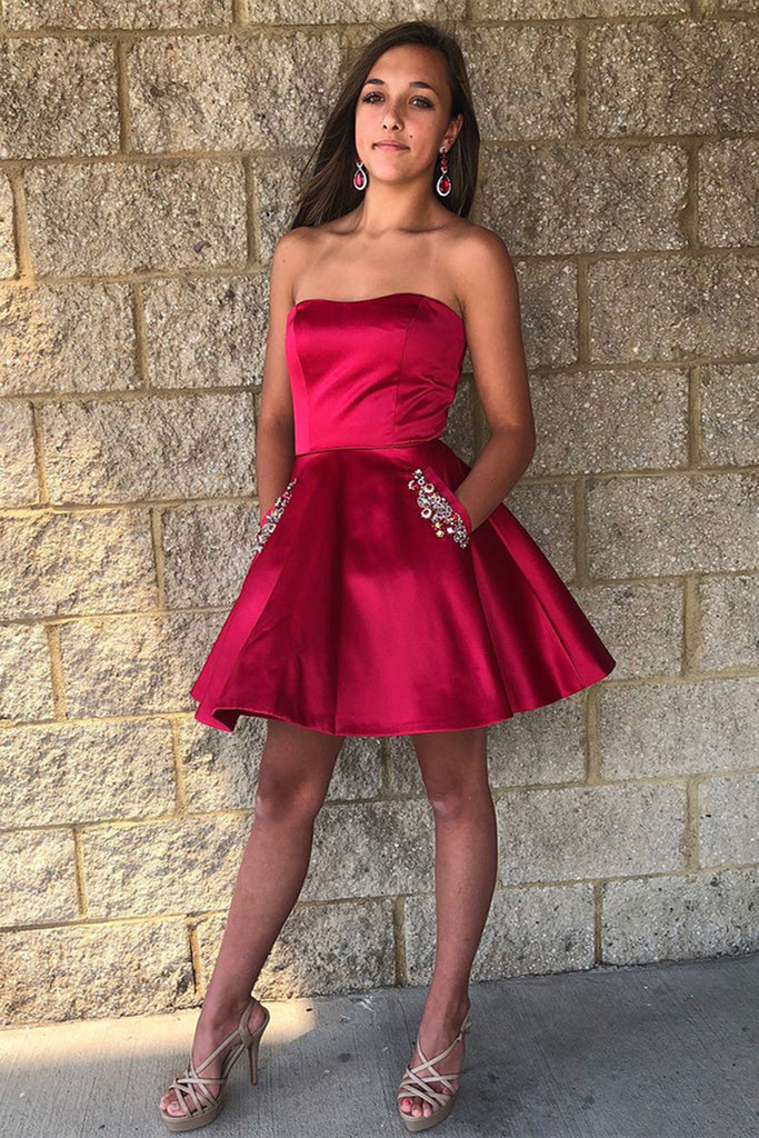 Short Burgundy Prom Dresses, Short Burgundy Formal Homecoming Dresses  Eip  Collection