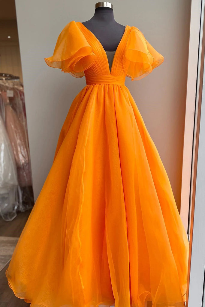 Buy Orange Long Fitted Prom Dress, Wedding, Birthday, Evening Dress. Online  in India - Etsy
