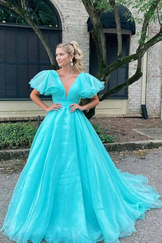 Short Sleeves Orange Green Long Prom Dresses, Orange Green Long Formal Eip Collection Short Sleeves Orange Green Long Prom Dresses, Orange Green Long Formal Eip Collection