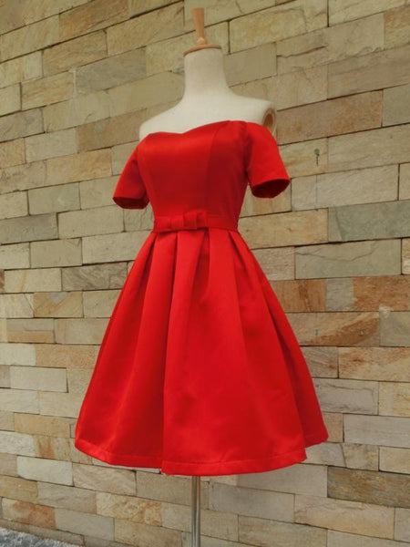 Short Sleeves Short Formal Homecoming Graduation Dresses