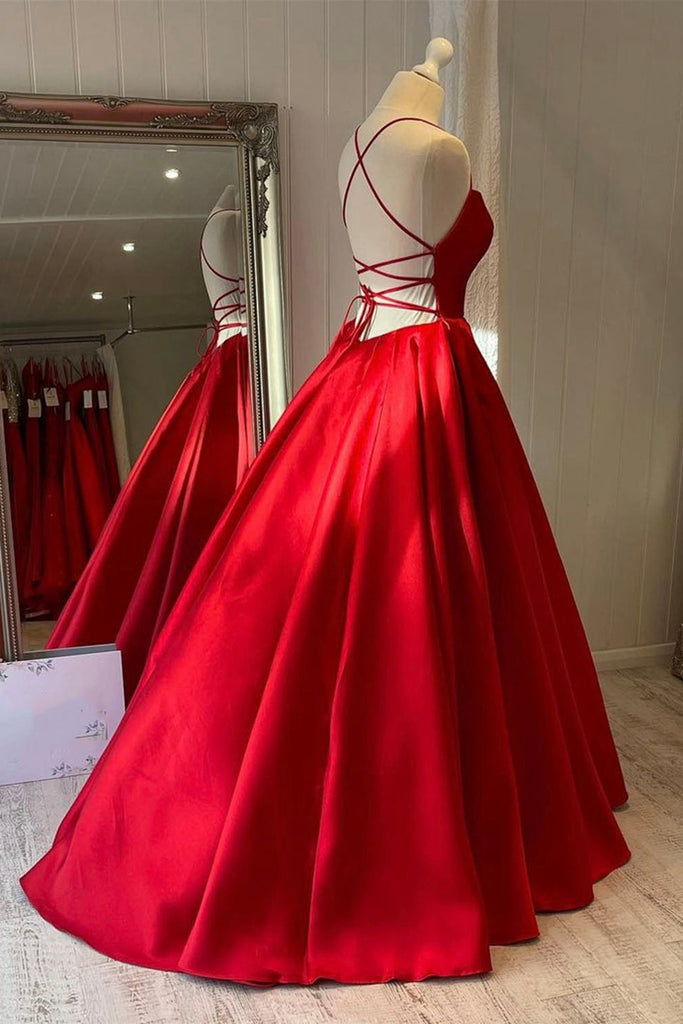 Simple Backless Red Satin Long Prom Dresses, Long Red Formal Graduatio Eip Collection Simple Backless Red Satin Long Prom Dresses, Long Red Formal Graduatio Eip Collection