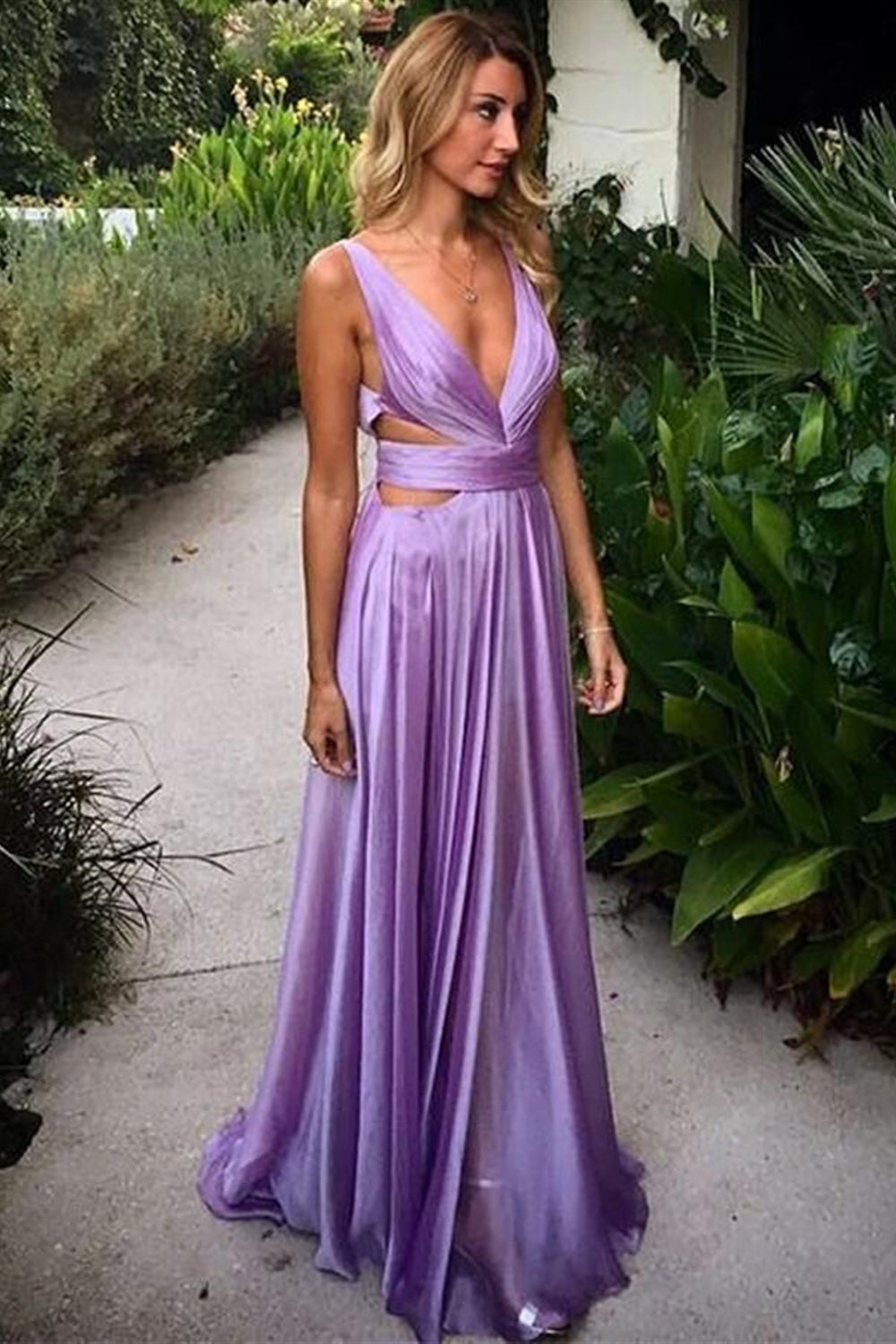 Unique V Neck Backless Purple Long Prom Dresses, Backless Purple Forma Eip Collection Unique V Neck Backless Purple Long Prom Dresses, Backless Purple Forma Eip Collection