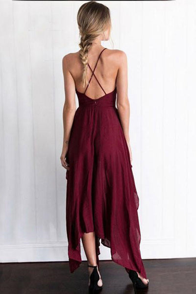 V Neck Backless Long Maroon/Burgundy Prom Dresses, Maroon/Burgundy Backless Formal Evening Dresses, Maroon/Burgundy Bridesmaid Dresses