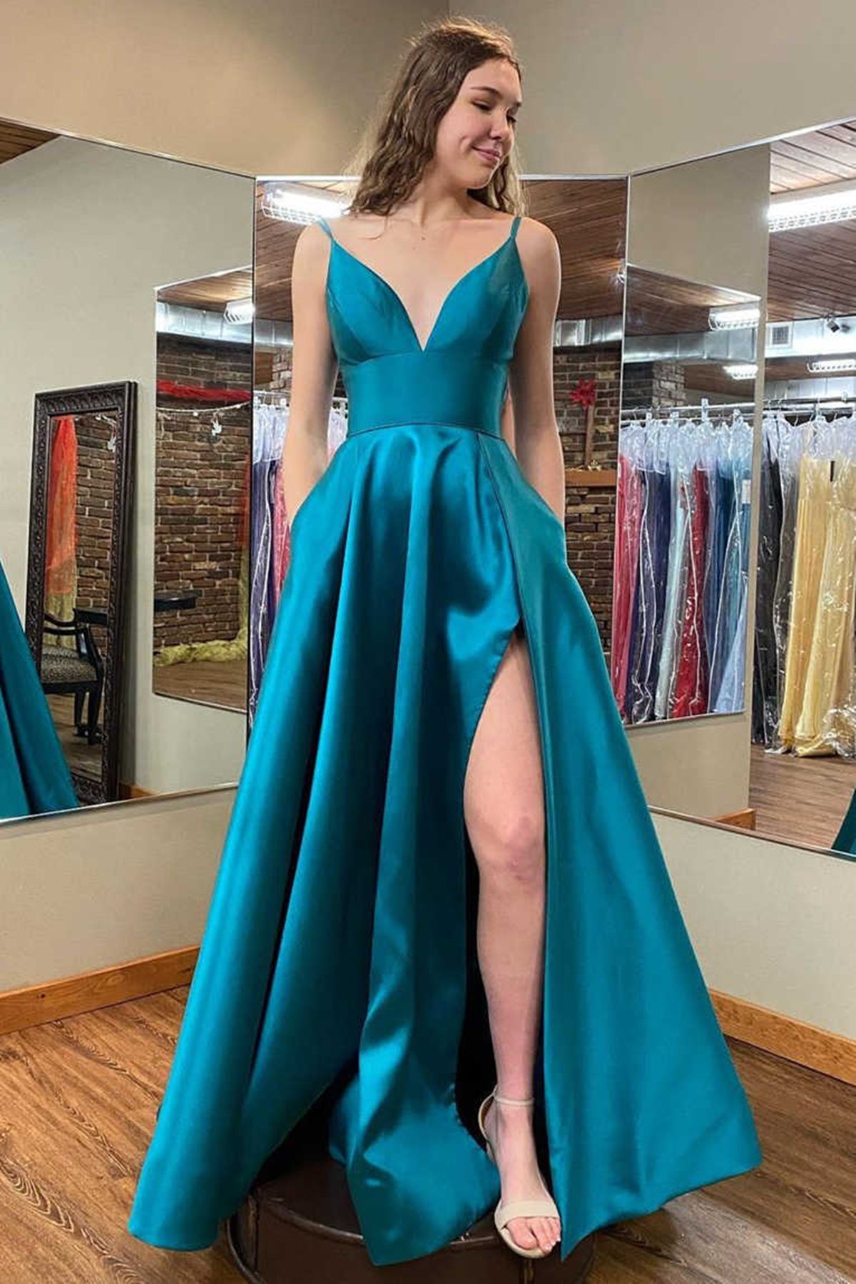 Satin Teal Graduation Dresses Satin Bridesmaid Dress Prom Dress Light Blue XS Billie Teal By Grace Satin Teal Graduation Dresses Satin Bridesmaid Dress Prom Dress Light Blue XS Billie Teal By Grace