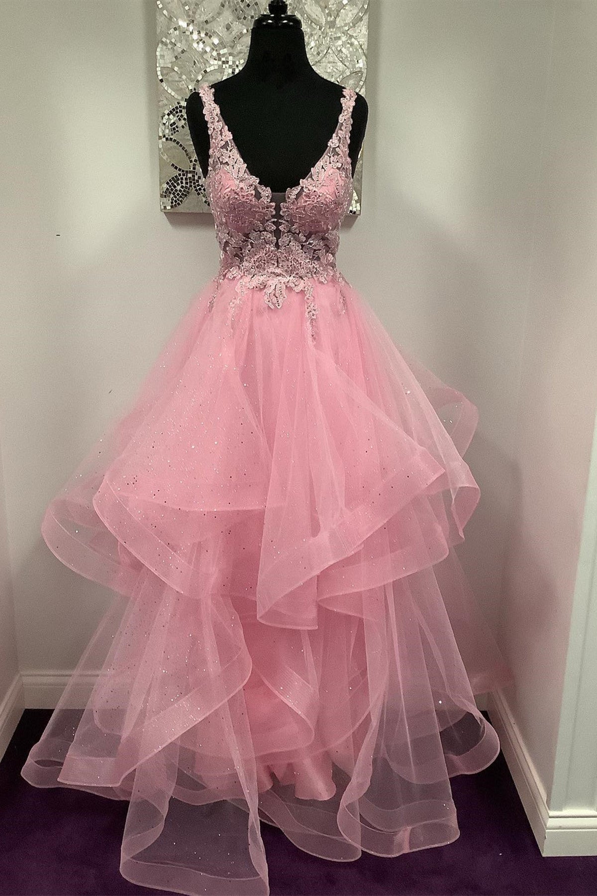 knee length dresses for ladies Dreamlike Dusty Rose Pink Couture Evening Gown Long Bridal Dress with HER SHOP
